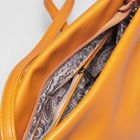 Сумка женская на молнии, 1 отдел, наружный карман, длинный ремень, цвет жёлтый - Фото 5