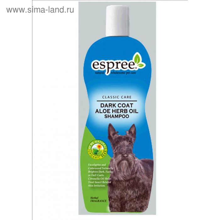 Шампунь Espree с алоэ и растительными маслами для собак и кошек с темной шерстью, 355 мл - Фото 1