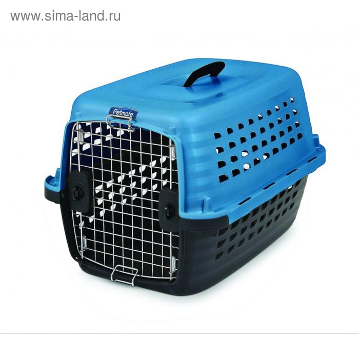 Переноска для домашних животных Petmate "Компасс Фэшн 19", синяя, пластик, 47x31x28см - Фото 1
