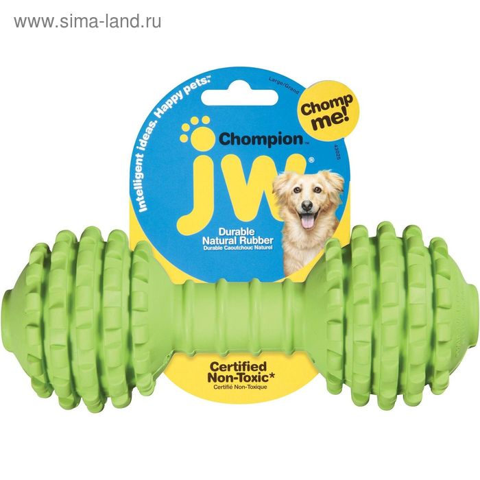 Игрушка для собак J.W. - Гантель с шипами, каучук, маленькая - Фото 1