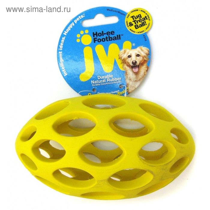 Игрушка для собак J.W. - Мяч для регби сетчатый, каучук, большая - Фото 1