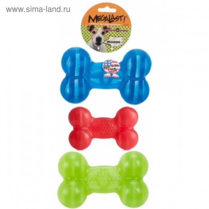 Игрушка для собак J.W. - Косточка суперупругая Мегаласт, резина, маленькая - Фото 1
