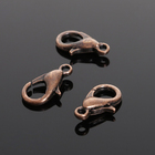 Замок карабин СМ-536, 10 шт. 12×7 мм, цвет чернёной медный - Фото 3