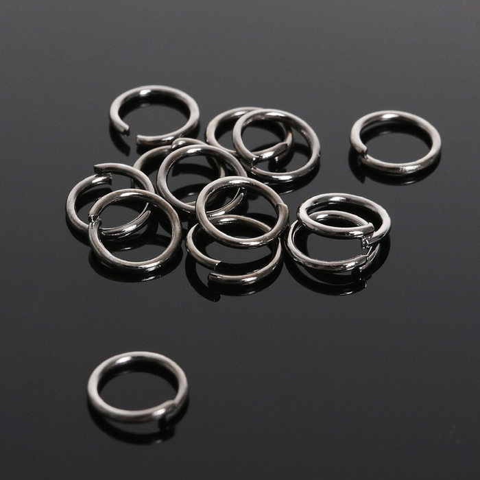 Кольцо соединительное 0,6×5 мм (набор 50 г, ± 950 шт.) СМ-973, цвет серый - Фото 1