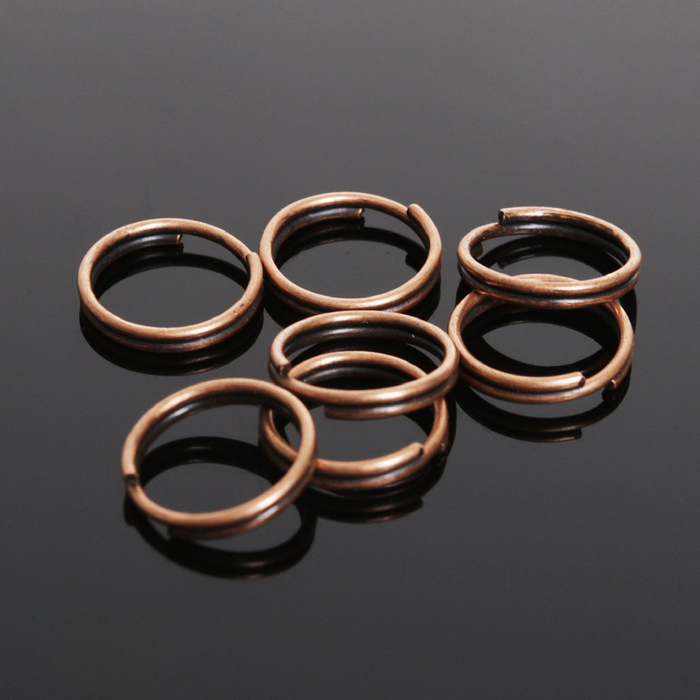 Кольцо соединительное двойное, неразъёмное 0,9 см (набор 50 г, ± 330 шт.) СМ-1028, цвет медный - Фото 1