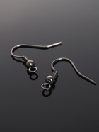 Швензы для сережек-крючки с бусиной (набор 5 пар), серые - Фото 5