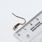 Швензы для сережек-крючки с бусиной (набор 5 пар), цвет чернёная медь - Фото 2