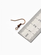 Швензы для сережек-крючки с бусиной (набор 5 пар), цвет бронзы - Фото 2