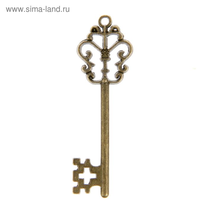 Декор металл "Ключ от замка" (набор 5 шт) 5,6х1,8 см - Фото 1