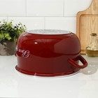 Кастрюля эмалированная «Бордо», 5,7 л, стеклянная крышка, индукция, цвет бордовый - Фото 3