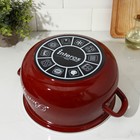 Кастрюля эмалированная «Бордо», 5,7 л, стеклянная крышка, индукция, цвет бордовый - Фото 4