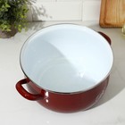 Кастрюля эмалированная «Бордо», 5,7 л, стеклянная крышка, индукция, цвет бордовый - Фото 5