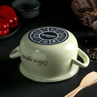 Кастрюля эмалированная «Лайм», 2.1 л, стеклянная крышка, индукция, цвет светло-зелёный - Фото 3