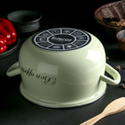 Кастрюля эмалированная «Лайм», 4 л, d=20 см, стеклянная крышка, индукция, цвет светло-зелёный - Фото 3