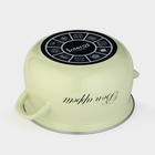 Кастрюля эмалированная «Лайм», 5,1 л, d=30 см, стеклянная крышка, индукция, цвет светло-зелёный - Фото 3