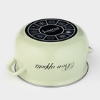 Кастрюля эмалированная «Лайм», 5.7 л, стеклянная крышка, индукция, цвет светло-зелёный - Фото 3