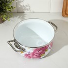 Кастрюля эмалированная «Пион», 2.1 л, стеклянная крышка, индукция - Фото 5