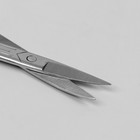 Ножницы маникюрные, широкие, загнутые, 9 см, цвет матовый серебристый - Фото 2