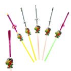 Набор коктейльных трубочек с дождиком "Попугай-пират", 6 шт. - Фото 2