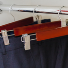 Плечики для брюк и юбок с зажимами, 27×14,5 см , цвет вишнёвый - Фото 3