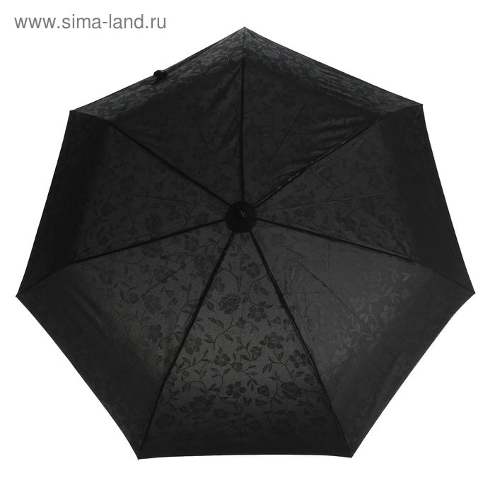 Зонт автоматический "Цветочные сплетения", облегчённый, R=46см, цвет чёрный - Фото 1