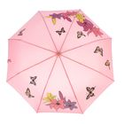 Зонт автоматический "Цветы и бабочки", с проявляющимся рисунком, R=50см, цвет розовый - Фото 5