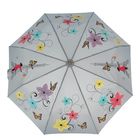 Зонт автоматический "Цветы и бабочки", с проявляющимся рисунком, R=50см, цвет серый - Фото 5