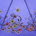 Зонт автоматический "Цветы и бабочки", с проявляющимся рисунком, R=50см, цвет синий - Фото 6