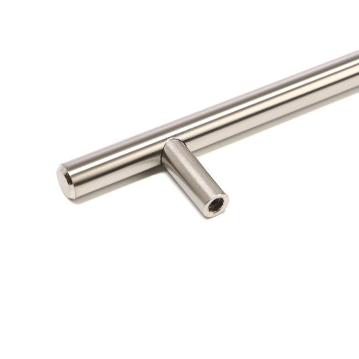 Ручка-рейлинг, d=10 мм, м/о 128 мм, цвет сатиновый никель - фото 18508501