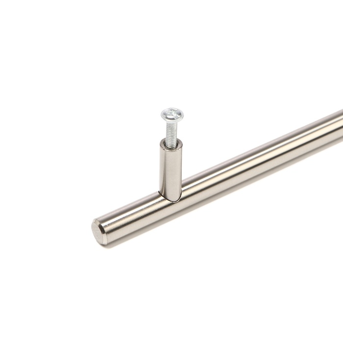 Ручка-рейлинг, d=10 мм, м/о 128 мм, цвет сатиновый никель - фото 18508503