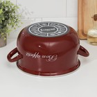Кастрюля эмалированная «Бордо», 5,1 л, стеклянная крышка, индукция, цвет бордовый - Фото 3