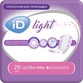 Урологические прокладки iD Ultra mini, 28 шт. 2326070