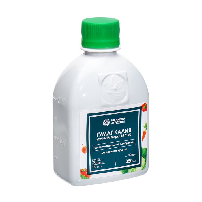 Удобрение органоминеральное Гумат калия "Суфлер" для овощных культур, 250 мл - Фото 1
