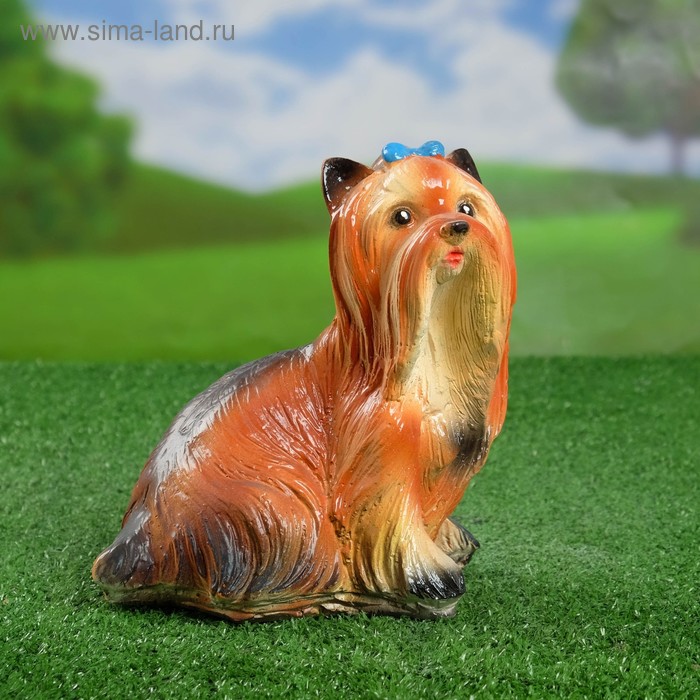 Садовая фигура "Собака Йоркширский терьер" маленький - Фото 1