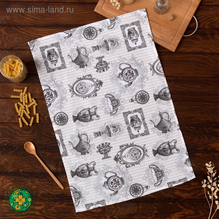 Полотенце "Доляна" Диковинная утварь 35 х 60 см, вафельное полотно 162 г/м² - Фото 1