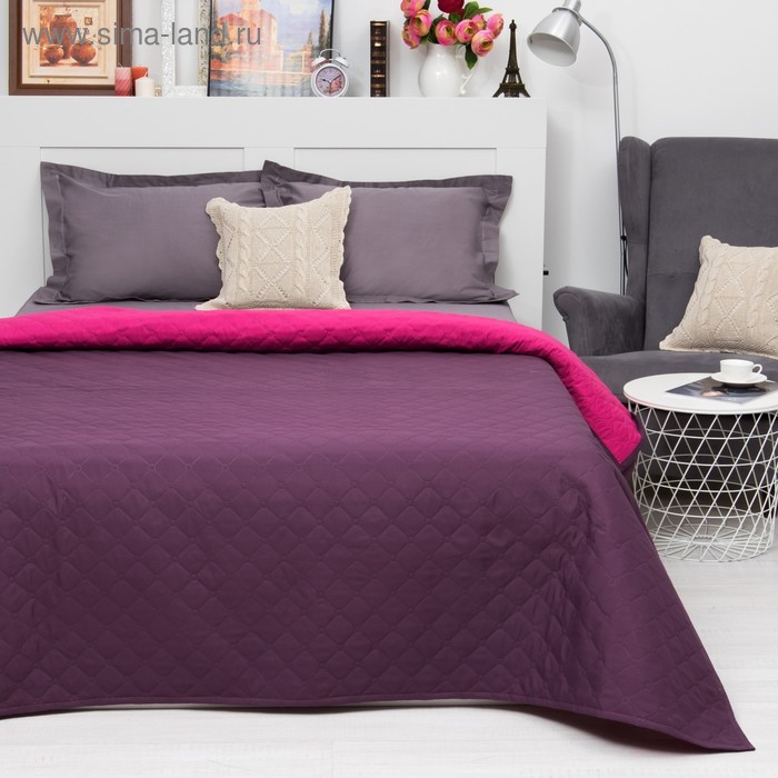 Покрывало Этель Ультрастеп Краски сна, размер 240х215 см, цвет малиново-фиолетовый, 90 г/м2 - Фото 1