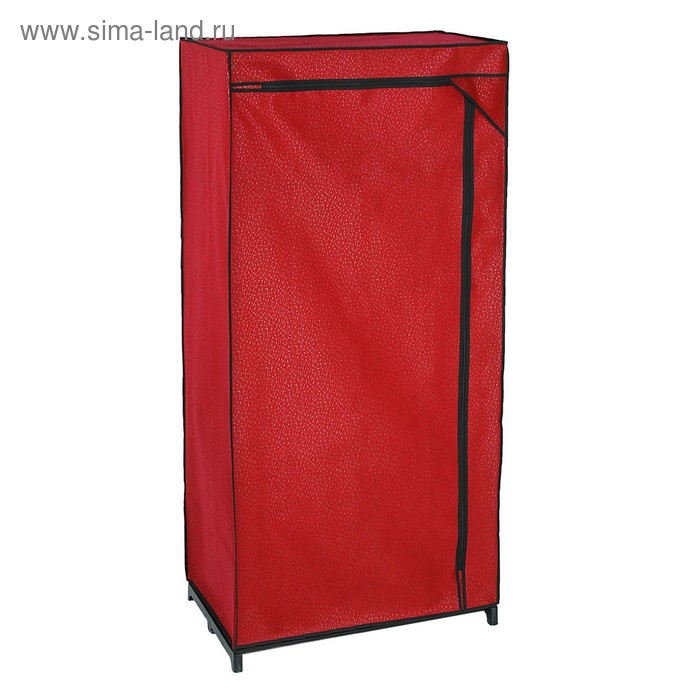 Шкаф для одежды 75×46×160 см, цвет красный - Фото 1