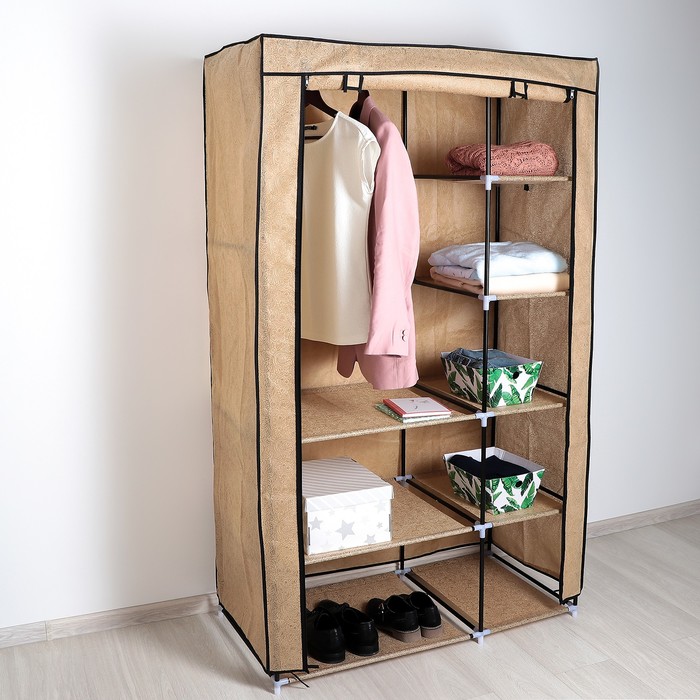 Шкаф для одежды 110×45×175 см, цвет бежевый - Фото 1