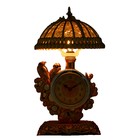 Часы - будильник "Каминные. Попугаи", с подсветкой - ночником, дискретный ход, 16 х 31 см - Фото 4