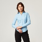 Рубашка женская с рельефами, размер 44, голубой,хлопок 100% - Фото 2