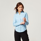 Рубашка женская с рельефами, размер 44, голубой,хлопок 100% - Фото 3