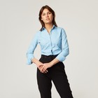 Рубашка женская с рельефами, размер 44, голубой,хлопок 100% - Фото 5