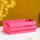 Кашпо деревянное 24.5×13.5×9 см "Двушка Лайт", двухреечное, розовый Дарим Красиво - Фото 3