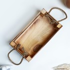 Кашпо для цветов «Двушка лайт», 24.5×13.5×9 см, деревянное, ручка - верёвка - Фото 3