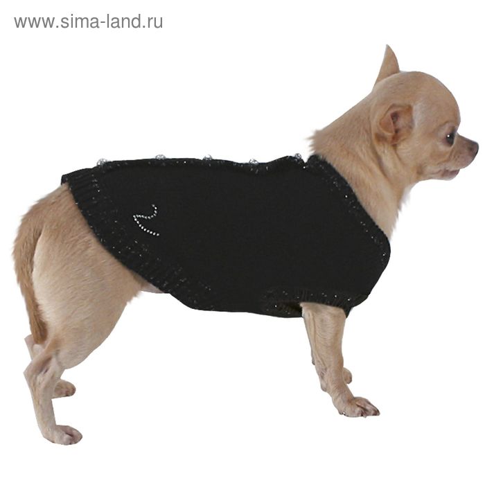 Свитер для собак "Чёрный алмаз", 25 см, чёрный - Фото 1