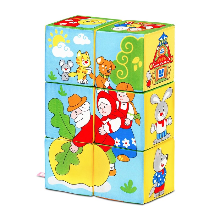 Мягкие кубики «Сказки в картинках», набор - Фото 1
