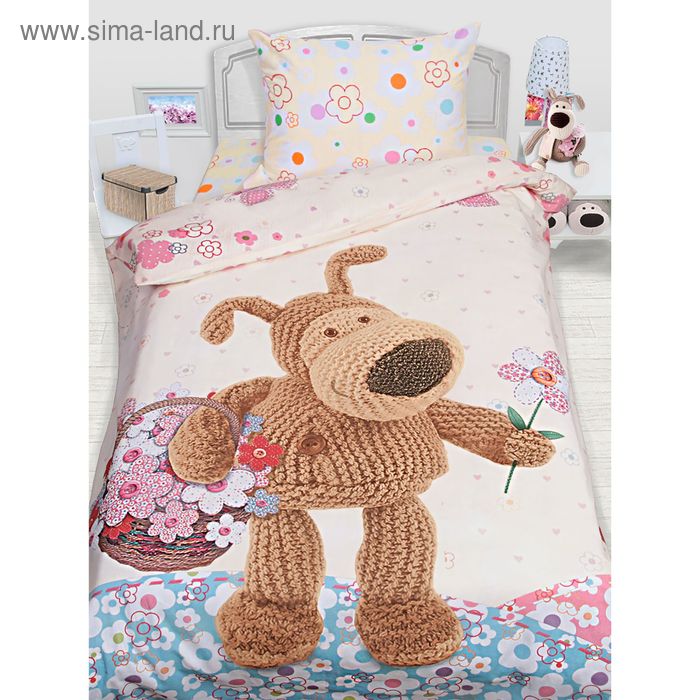 КПБ 1,5с Boofle на поляне 145*210см,150*215см,50*70см 1шт, бязь 125г/м хл100% - Фото 1