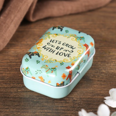 Шкатулка металл "Красочные картинки" МИКС 2,5х5,5х4 см