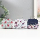 Шкатулка металл сумочка "Цветочная" МИКС 5,5х7х3 см - Фото 2