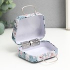 Шкатулка металл сумочка "Цветочная" МИКС 5,5х7х3 см - Фото 7